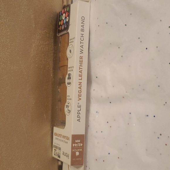 NIB iHome Apple Watch Band Vegan Leather Brown 42/44 - Picture 6 of 7